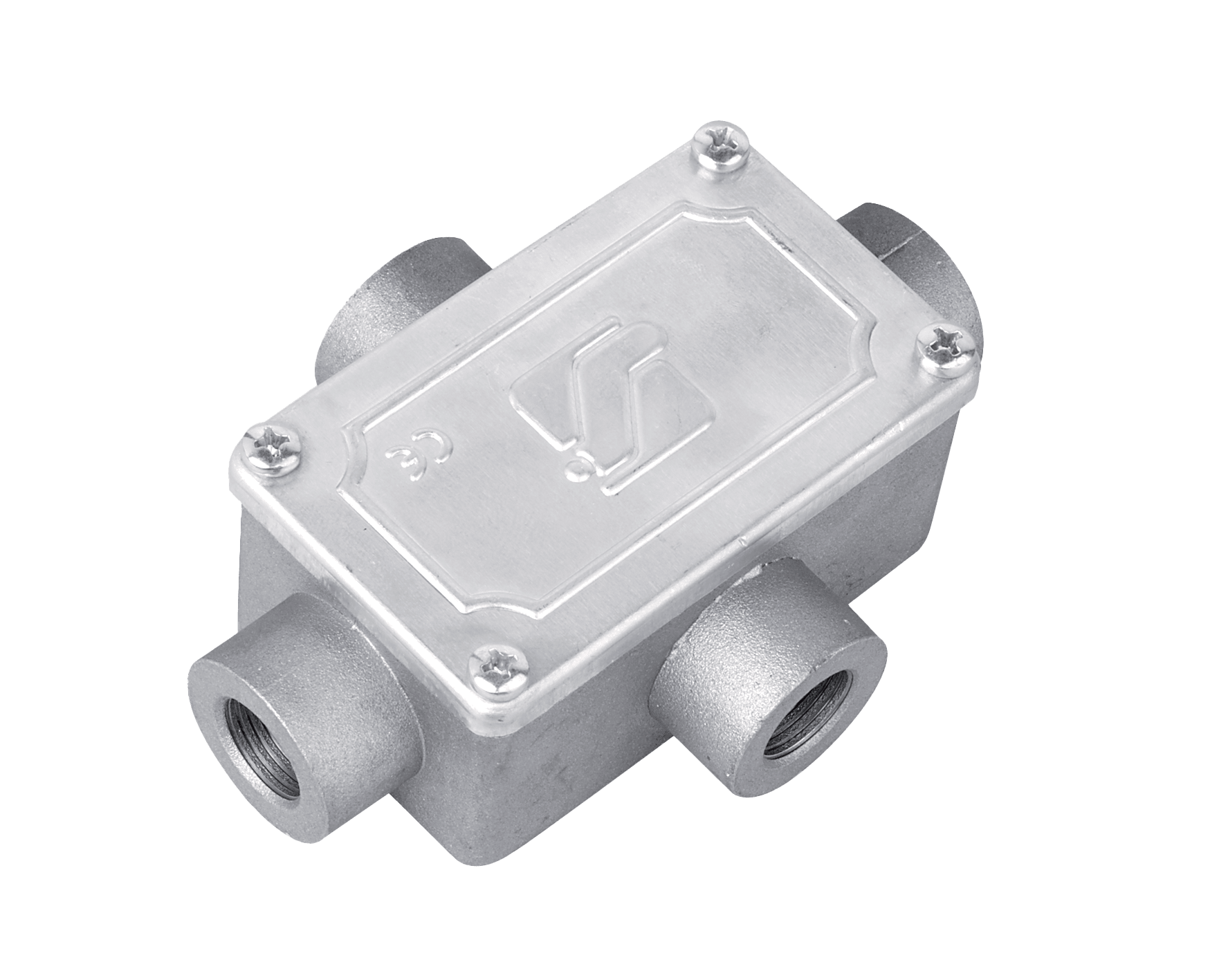 DKC EUROPE - Scatola di infilaggio in lega di alluminio, 4 vie, filettatura M32x1,5 mm, IP66