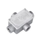 DKC EUROPE - Scatola di infilaggio in lega di alluminio, 4 vie, filettatura GAS 1/2", IP65
