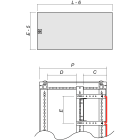 DKC EUROPE - Porta modulare cieca, dimensioni 800 x 900 (LxA)