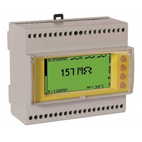 DOSSENA - SORVEGLIATORE ISOLAMENTO INDUSTIALE - 115-230Vca - 6 DIN - 2 SOGLIE
