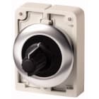 EATON INDUSTRIES - Potenziometro a filo pannello M30 D30 30,5 mm 1M senza scala dicitura R 1.000 k? P 0,5 W anello anteriore acciaio inossidabile.