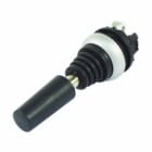 EATON INDUSTRIES - Joystick con 2 punti di commutazione per direzione di manovra, albero in metallo, 2 posizioni, ghiera frontale colore titanio, ad impulso, orizzontale, M22-WJS2H-2P Joy Met, installazione orizzontale.