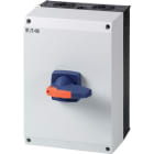 EATON INDUSTRIES - Interruttore generale P3 63A a comando rinviato 3 poli Funzione di arresto con maniglia rotativa nera e corona di blocco lucchettabile in posi SEZ3P63A ALBMET.
