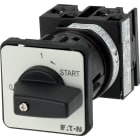 EATON INDUSTRIES - Pulsante on/off T0 20 A da incasso a fissaggio centrale 2 unità costruttive contatti 4 con ritorno in posizione start 90° ritentivo con commutatore a camme