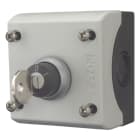 EATON INDUSTRIES - Selettore a chiave stabile, 2 posizioni 0/I, Ghiera frontale colore titanio, 1 NC/1 NA, custodia completa.