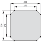 EATON INDUSTRIES - Piastra montaggio 2mm zincato per CI44 M-CI44 acciaio galvanizzato.