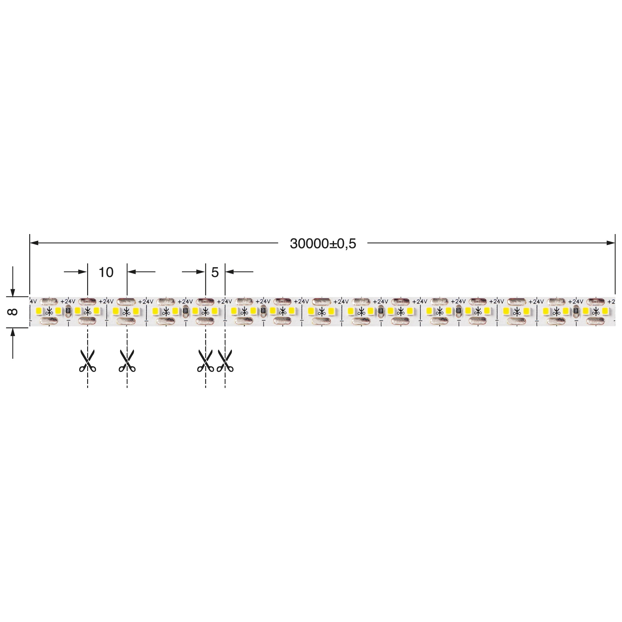 ELCART DISTRIBUTION - ST.LED SH.C.14,4W BC 24V IP20 30M