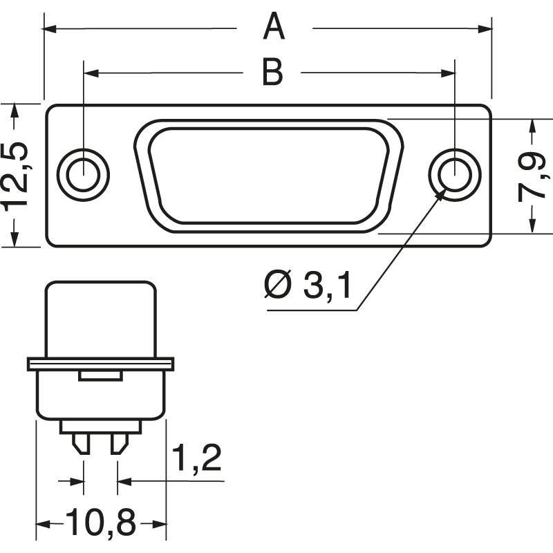 ELCART DISTRIBUTION - 5-747905-2 CONN.F. AMPLIMITE 9V