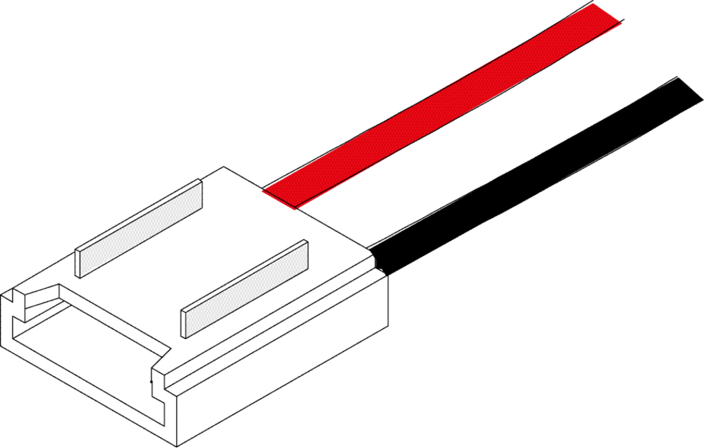 IVELAELCOM - KIT 10PZ CONN. STRIP-CAVO R/N 500MM 10MM