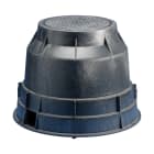 NVENT ERICO - Scatola di ispezione per conduit con sagoma, in HDPE, 619 mm OD, 464 mm, taglio per conduit incluso.