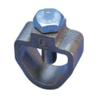 NVENT ERICO - Morsetto per picchetto di terra, barra filettata a bandella, tipo A. EARTH ROD CLAMP, ROD TO TAPE, TYPE A.
