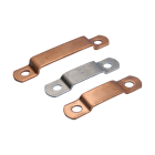 NVENT ERICO - Cinghia per nastro a due fori in rame, misura 25 x 3 mm, nuda, lunghezza 65 mm.
