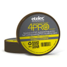ETELEC - Nastro adesivo isolante in PVC ad uso professionale 19 mm x 25 m x 0,15 mm - Marrone
