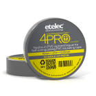 ETELEC - Nastro adesivo isolante in PVC ad uso professionale 19 mm x 25 m x 0,15 mm - Giallo