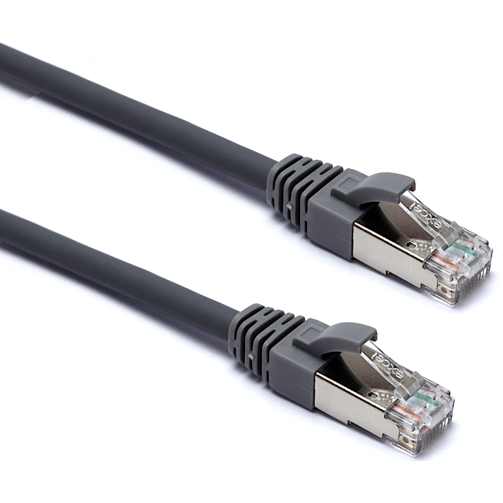 EXCEL - Cavo Patch Excel Cat6 U/UTP Non Schermato LSOH Blade Booted 0,3 m Grigio (Confezione da 10)