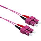 EXCEL - Cavo di Collegamento in Fibra Ottica Excel Enbeam OM4 SC-SC Multimodale 50/125 Duplex LSOH Viola 3 m