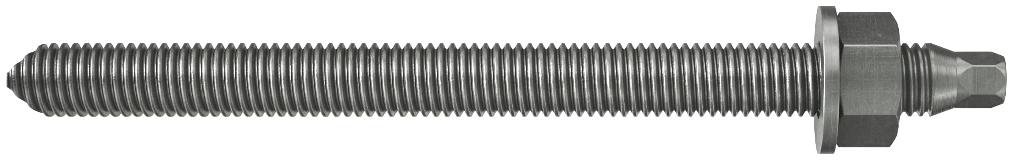 FISCHER - Barra di ancoraggio fischer RG M20x260 R in acciaio inox per ancoranti chimici, ideale per fissaggi di macchinari e strutture metalliche interne.