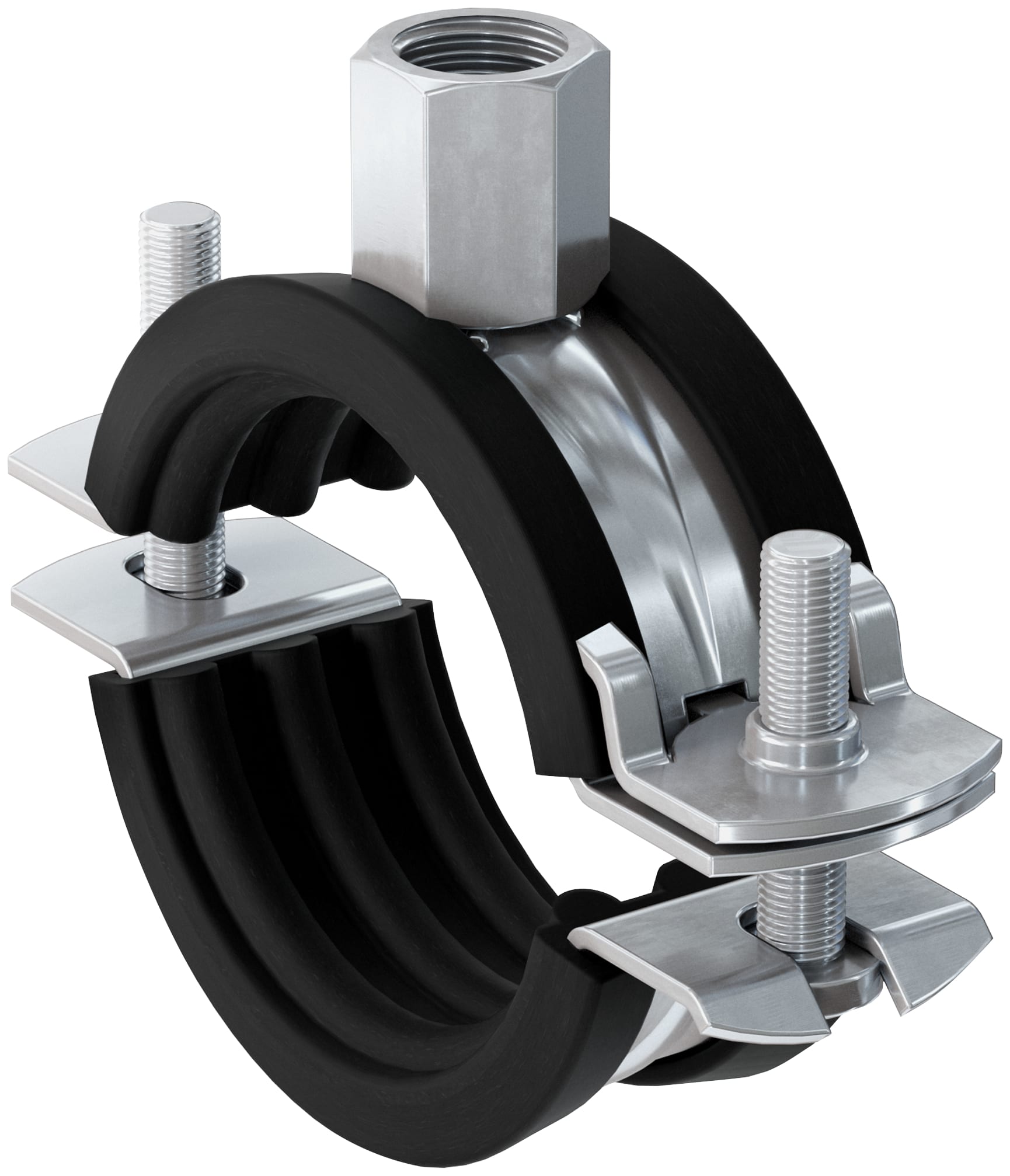 FISCHER - Il collare per tubi FRS Plus 40-45 con chiusura rapida brevettata e guarnizione acustica garantisce un'installazione veloce e sicura.