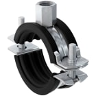 FISCHER - FRS Plus 48-53/54 collare per tubi 1 1/2: chiusura rapida brevettata, due viti adattamento, sicurezza e isolamento acustico, dadi M8/M10.