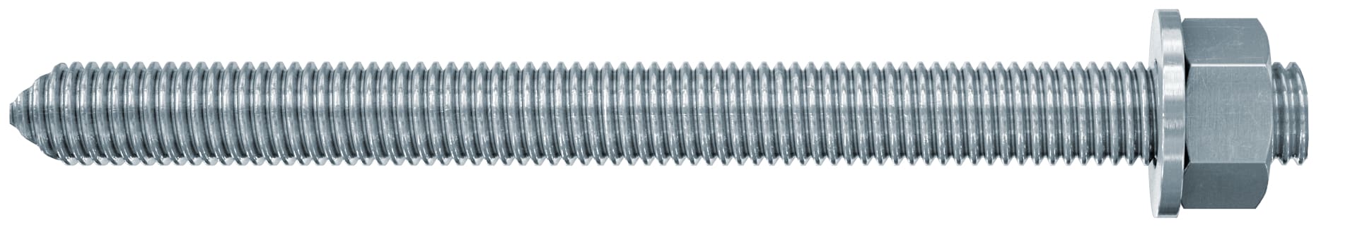 FISCHER - Barra RG M22x280 in acciaio zincato classe 5.8, ideale per ancoranti chimici fischer, adatta a fissaggi di macchinari e strutture metalliche interne.