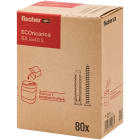FISCHER - Tasselli fischer SX 8x40 S con ecoricÃ rica 80 pz: espansione a 4 settori per fissaggio sicuro su calcestruzzo, mattoni e pietra naturale.