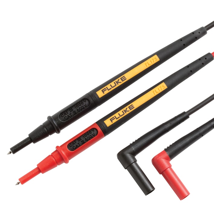 FLUKE - Fluke TL175 Coppia di puntali 2mm e cavo R+N con schermatura retrattile CAT II..IV