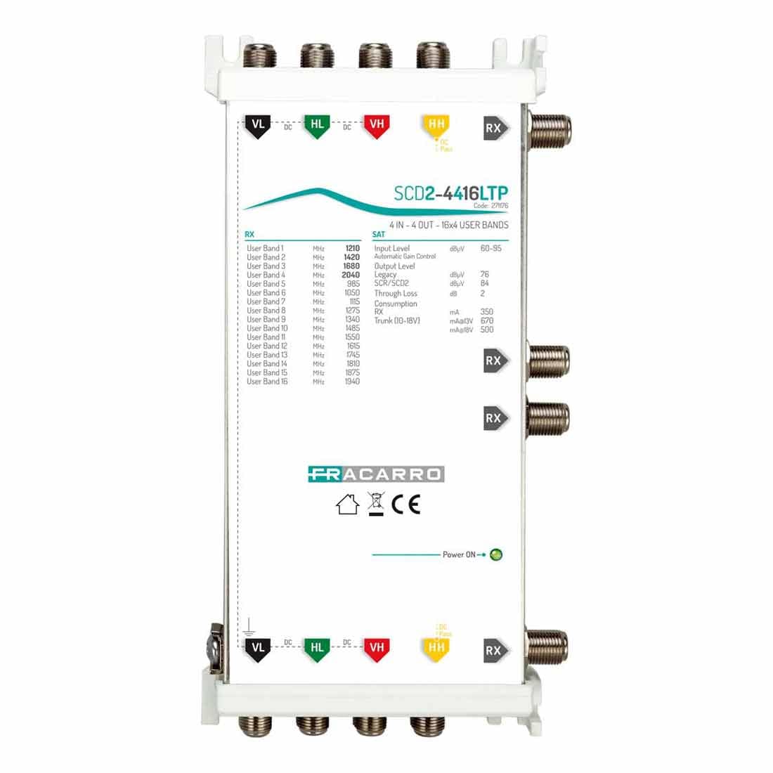 FRACARRO RADIOINDUSTRIE - SCD2-4416LTP MSW SCD2 4IN 4OUT LEG TP