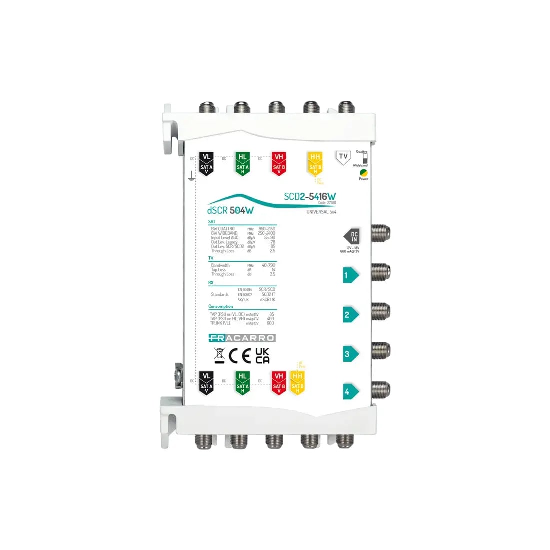 FRACARRO RADIOINDUSTRIE - SCD2-5416W MSW SCD2 5IN WB 4OUT FVM
