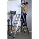 FRIGERIO CARPENTERIE - Scala cavalcabile professionale con 2 salite e 2 rampe di 5 gradini.