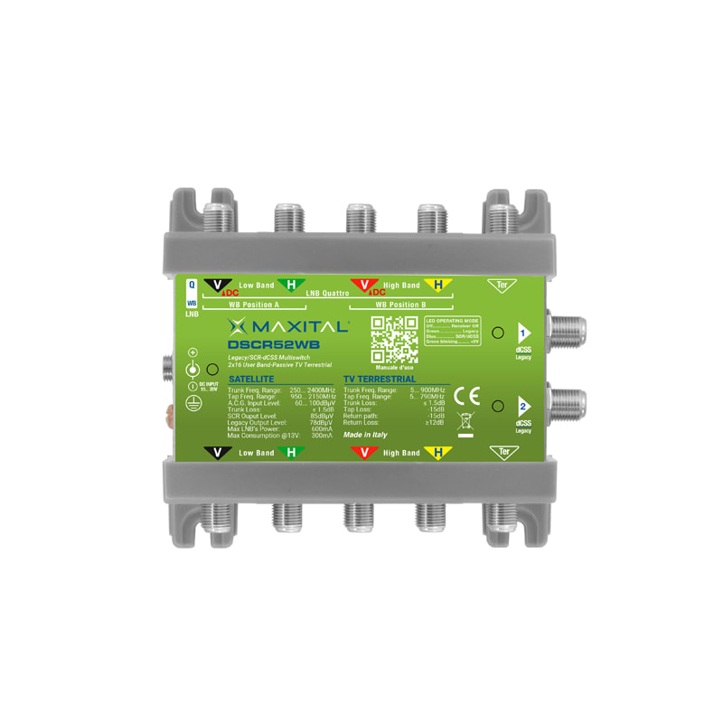 FTE MAXIMAL - DSCR52WB MULTISWITCH WIDEBAND 5IN 2OUT D