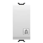 GEWISS - PULSANTE UNIPOLARE 250V ac - NA 16A ILLUMINABILE - CON LENTE NEUTRA SOSTITUIBILE - SIMBOLO CAMPANELLO - 1 MODULO - BIANCO LUCIDO - CHORUSMART