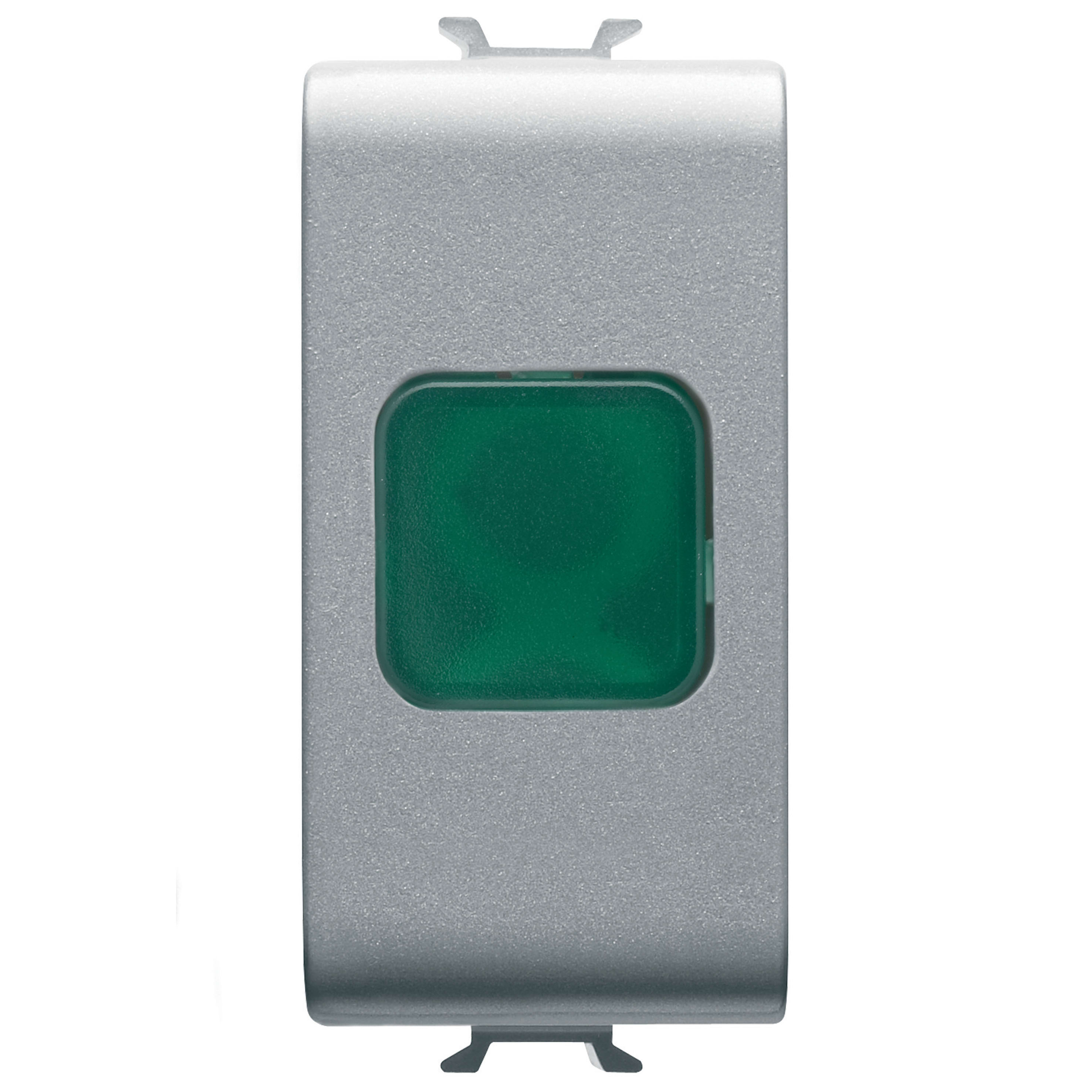 GEWISS - SPIA DI SEGNALAZIONE SINGOLA - VERDE - 1 MODULO - TITANIO - CHORUSMART