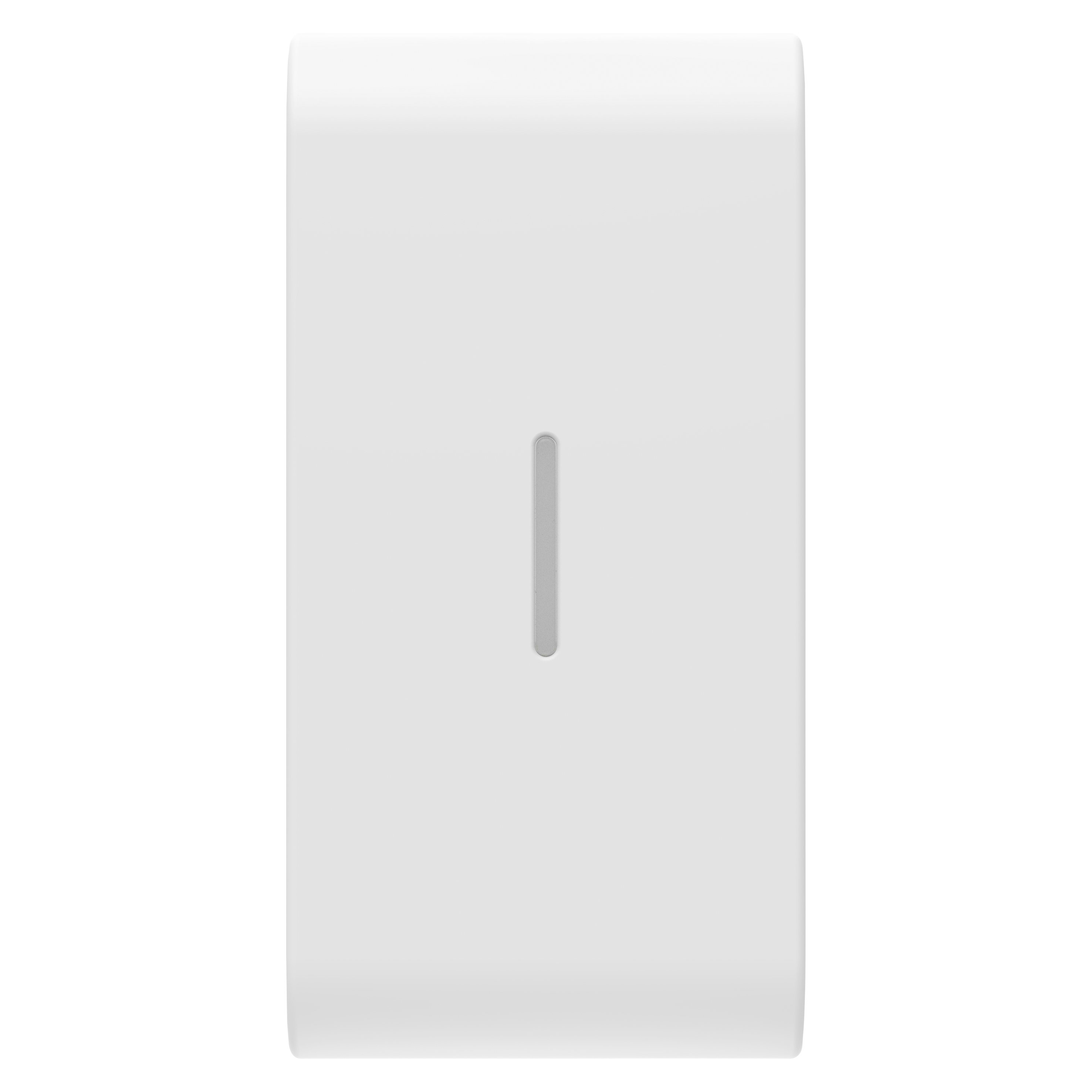 GEWISS - TASTO INTERCAMBIABILE PER COMANDI ASSIALI - CON DIFFUSORE - 1 MODULO - BIANCO SATINATO - CHORUSMART