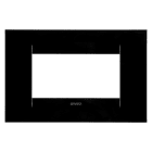 GEWISS - PLACCA GEO - IN TECNOPOLIMERO - 4 POSTI - NERO TONER - CHORUSMART