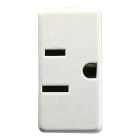 GEWISS - PRESA STANDARD USA 250/125V ac - 2P+T 15A 125V - SPINOTTI PIATTI PARALLELI ORIZZONTALI - 1 MODULO - SYSTEM WHITE