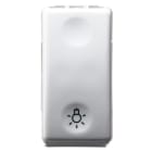 GEWISS - PULSANTE UNIPOLARE 250V ac - NA 10A - SIMBOLO LUCE - 1 MODULO - SYSTEM WHITE