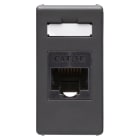 GEWISS - PRESA RJ45 - 4 COPPIE - CATEGORIA 5E - UTP - TOOLLESS - 1 MODULO - SYSTEM BLACK