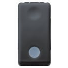 GEWISS - PULSANTE UNIPOLARE 250V ac - NA 10A - LUMINOSO 230V ac - CON LENTE NEUTRA SOSTITUIBILE - 1 MODULO - SYSTEM BLACK