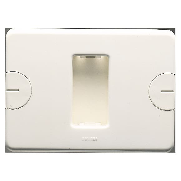 GEWISS - PLACCA COMPACT - AUTOPORTANTE - 1 POSTO - BIANCO NUVOLA - SYSTEM