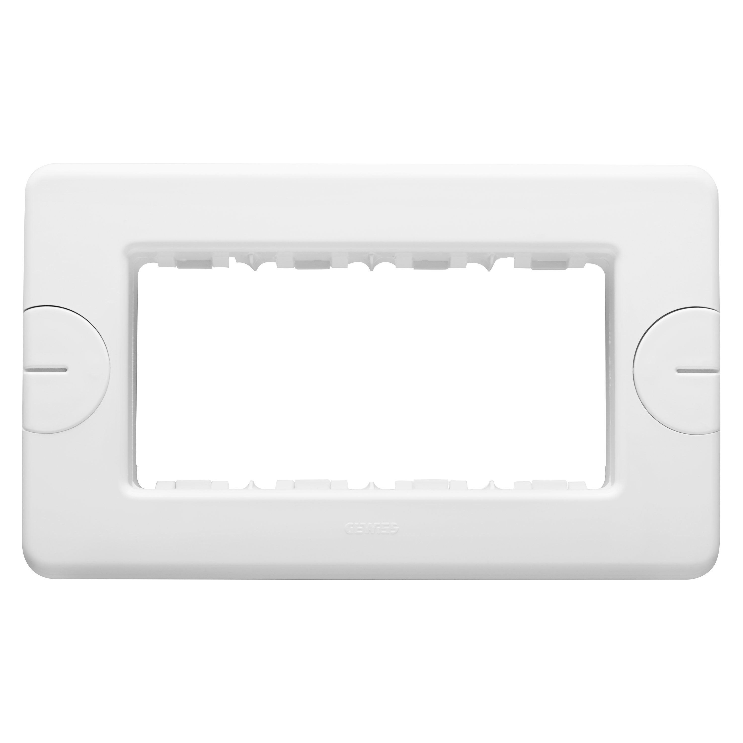 GEWISS - PLACCA COMPACT - AUTOPORTANTE - 4 POSTI - BIANCO NUVOLA - SYSTEM