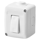 GEWISS - CONTENITORE COMPLETO APPARECCHI SYSTEM PROTETTO - CON INTERRUTTORE UNIPOLARE 16 AX - IP40 - GRIGIO RAL 7035