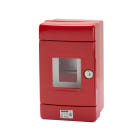 GEWISS - CENTRALINO STAGNO PER EMERGENZA CON GUIDA DIN - 4 MODULI EN50022 - ROSSO RAL 3000