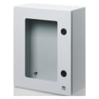 GEWISS - QUADRO METALLO PORTA MUNITA DI OBLÒ IN VETRO TEMPERATO E SERRATURA 515X650X250 - IP55 - GRIGIO RAL 7035