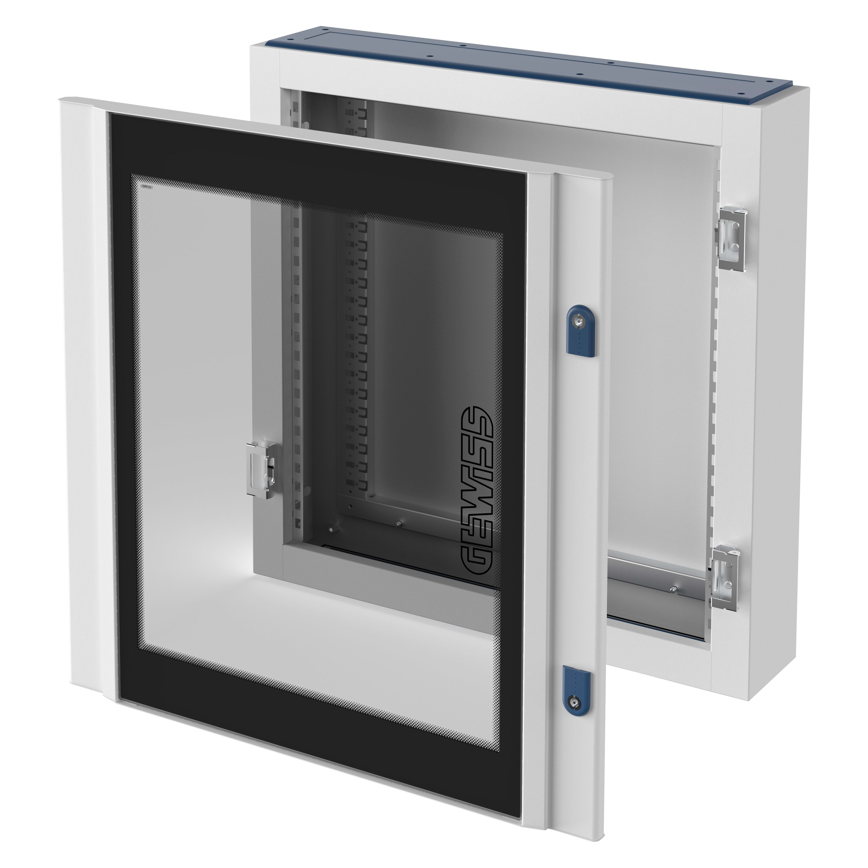 GEWISS - QUADRO CVX 160E - DA PARETE - 600x1200x180 - IP40 - CON PORTA IN VETRO PIANO - CON TELAIO ESTRAIBILE - GRIGIO RAL7035