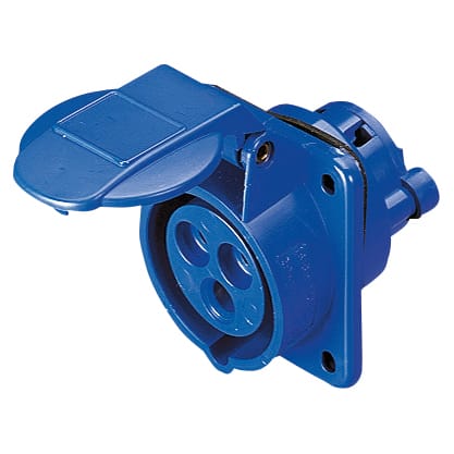 GEWISS - PRESA FISSA DA INCASSO A 10° - 2P+T 16A 200-250V 50/60HZ - BLU - 6H - CABLAGGIO A VITE
