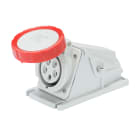GEWISS - PRESA FISSA DA PARETE A 90° - IP67 - 3P+N+T 16A 380-415V 50/60HZ - ROSSO - 6H - CABLAGGIO A VITE