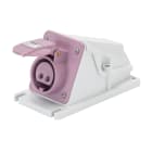 GEWISS - PRESA FISSA DA PARETE A 90° - IP44 - 2P 16A 20-25V 50-60HZ - VIOLA - S.R. - CABLAGGIO A VITE