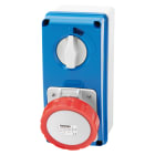 GEWISS - PRESA FISSA INTERBLOCCATA VERTICALE - CON FONDO - SENZA BASE PORTAFUSIBILI - 3P+T 32A 380-415V - 50/60HZ 6H - IP67