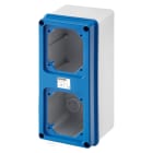GEWISS - CASSETTA DA PARETE CON COPERCHIO FLANGIATO PREDISPOSTO PER 2 CALOTTE - IP67