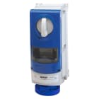 GEWISS - PRESA FISSA INTERBLOCCATA VERTICALE - CON FONDO - CON BASE PORTAFUSIBILI - 2P+T 16A 200-250V-50/60HZ 6H - IP66